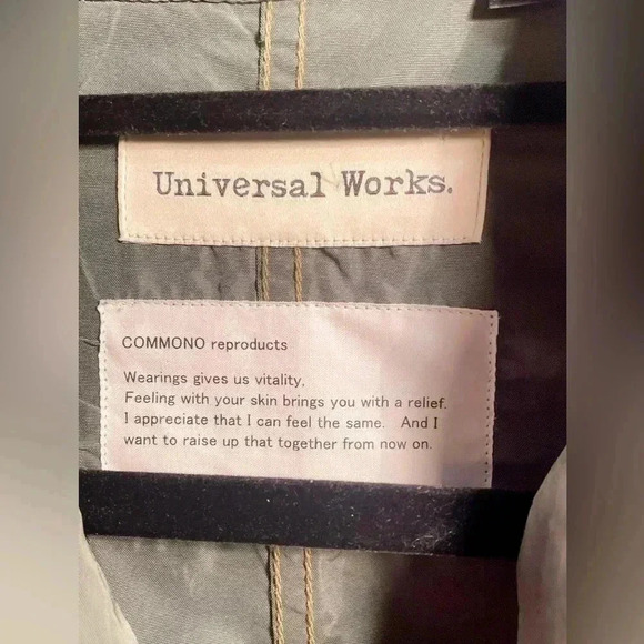 Street Style Universal Works Bakers Chore Nylon Army Green Utility LS jacket S - Picture 5 of 8